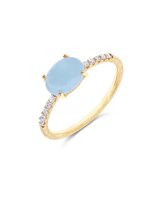 Anello Nanis Donna Dancing Azure in Oro giallo Diamante 0.09 Ct AS10-597 - AS10-597